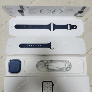 애플워치7 45mm wifi 와이파이 블루 색상+애플케어플러스 판매합니다.