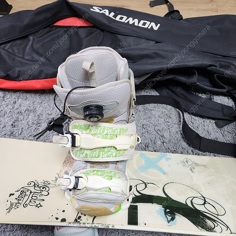 여자 스노보드셋트 부츠240 데크143--3