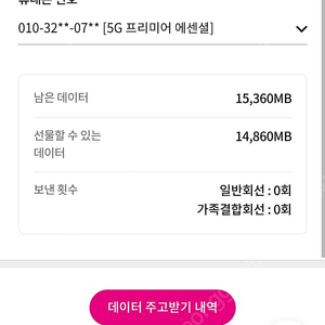 LGU+ 데이터 1기가 1500원에 팜니다.