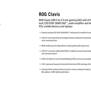 ASUS ROG Clavis ESS9281 Quad DAC 판매합니다