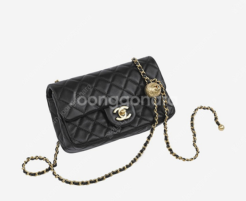 샤넬 플랩백 램스킨 블랙금장--1