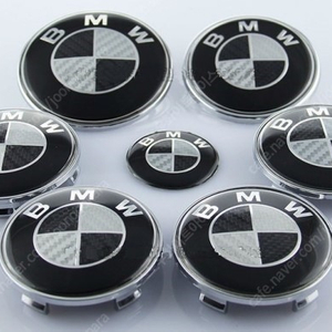 BMW 엠블럼 카본 블랙, 카본 블루 본넷 트렁크 휠캡 핸들 82mm 74mm 서울/전국택배