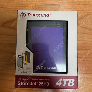 Trancend 트랜샌드 Storejet 25H3 4TB 외장하드 판매합니다.