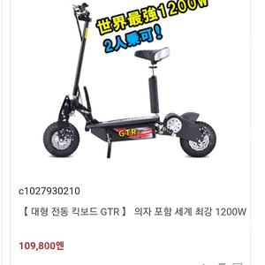 전동킥보드 기함급 gtr 1200w 체인식구동계 디스크브레이크