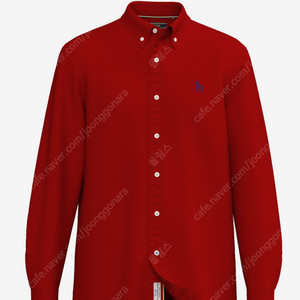 (새상품) 22fw 헤지스 아이코닉 옥스포드 셔츠 레드 100사이즈