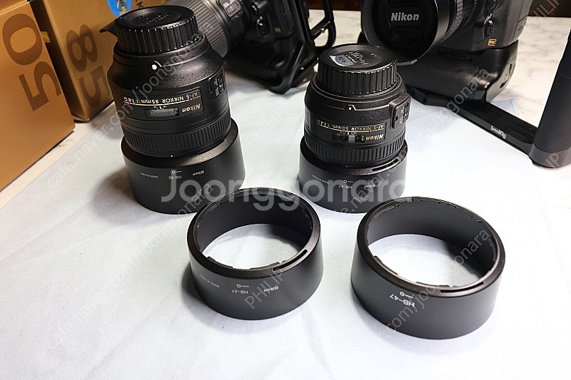 니콘 50mm(50.4g), 85mm(85.8g) 렌즈...--4
