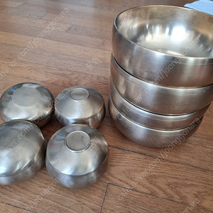 김선익 방짜 유기면기 4개, 방짜 유기밥그릇 4개 판매합니다.