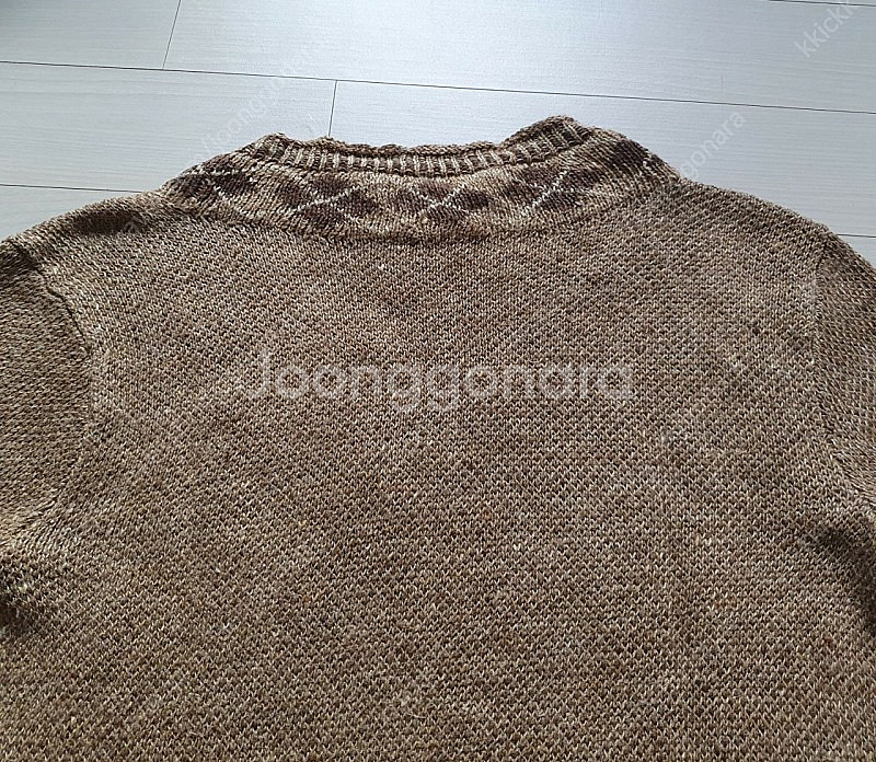 [S]폴로 랄프로렌 브이넥 린넨실크 베이지 니트 스웨터--4