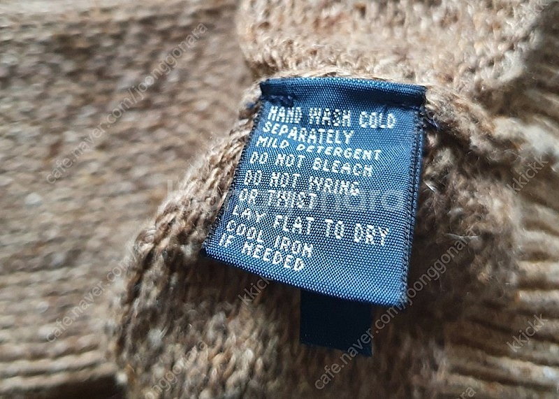 [S]폴로 랄프로렌 브이넥 린넨실크 베이지 니트 스웨터--5