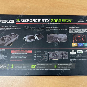 아수스 rtx 2080 super oc 8g 풀박 미개봉 as 2023년 2월6일까지