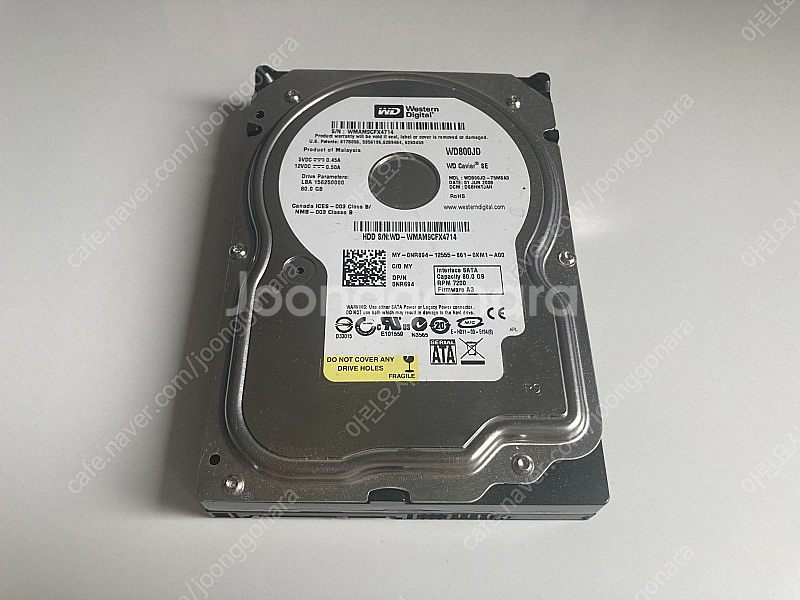 WD800JD 80G HDD 팝니다.--0