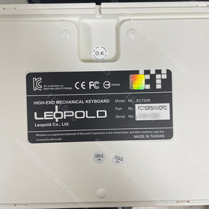 LEOPOLD 레오폴드 FC750R 화이트(저소음 적축), 택포 7.5