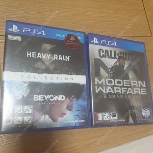 Ps4 콜오브듀티 모던워페어 /헤비레인,비욘드투소울합본 판매합니다