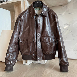 Stu office / printing leather jacket/ L