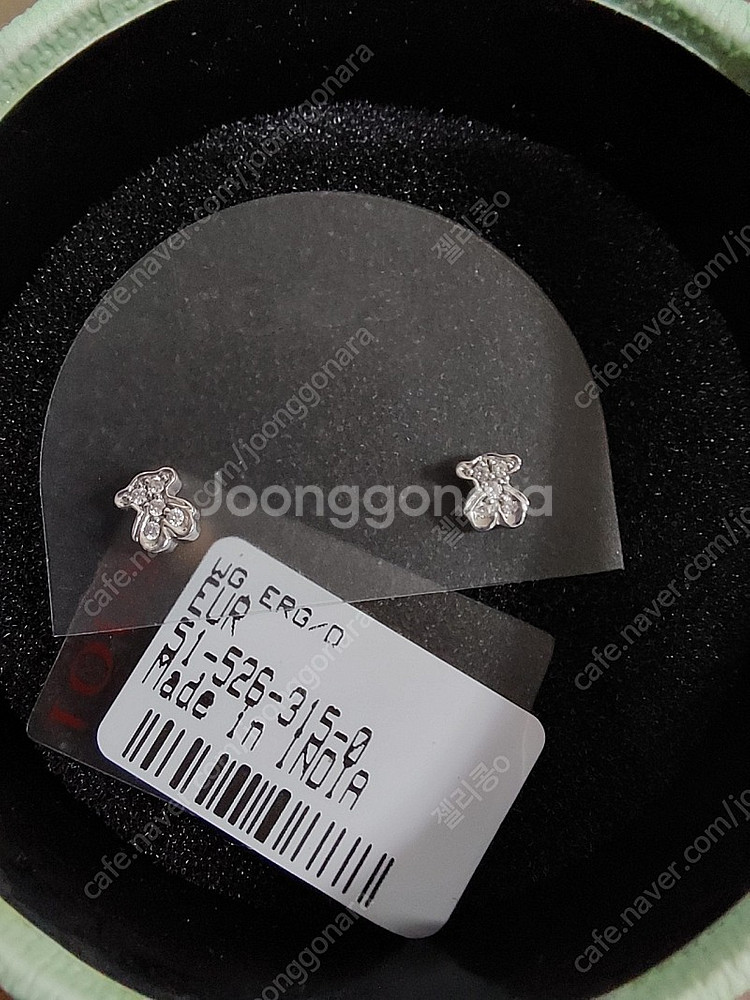 판매중ㅡ토스 곰다이아귀걸이 18k--3