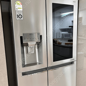 LG 얼음정수기 노크온 세미빌트인 냉장고 j611ss75