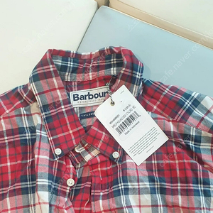 바버(barbour) 레드 체크셔츠S(100) 새제품 택포함