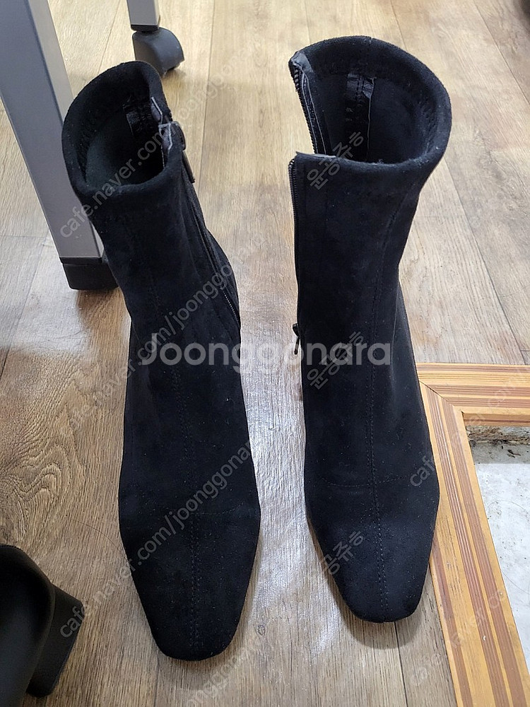 사뿐호레인삭스앵글부츠5cm 스웨이드기모 230--0