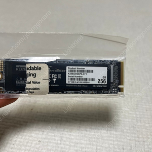 NVMe M.2 SSD 256GB(에센코어 KLEVVC710) 미사용 판매합니다