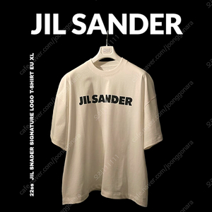 [XL] 질 샌더 JIL SANDER 22ss 시그니처 로고 티셔츠 새상품 (질 샌더 비닐 , 택 포함)