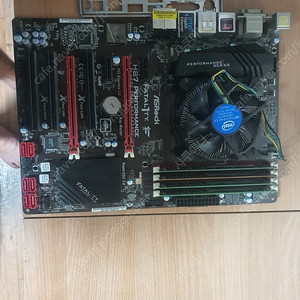 i3 4160 + ASRock H87 Performance + 백패널 + 정품쿨러 + ddr3 4g 4개 8만 팝니다