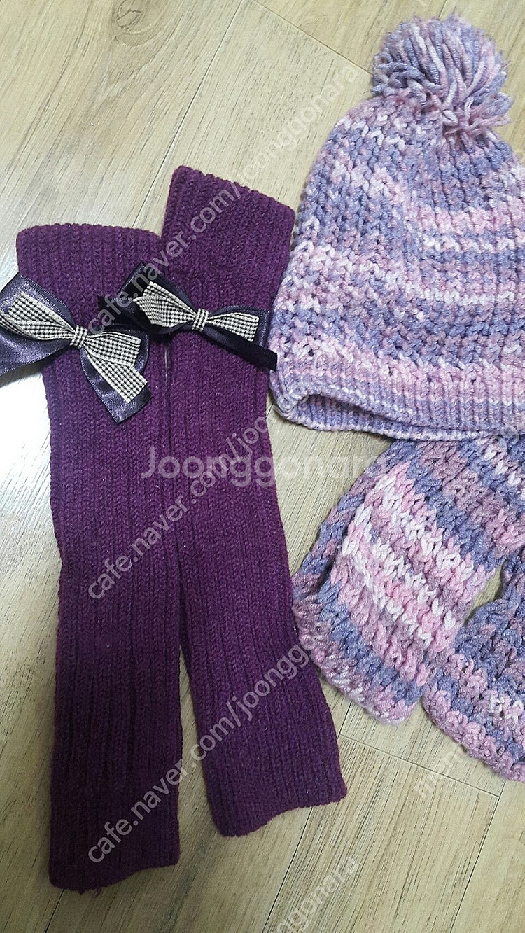 유아ㅡ아동모자 비니,목도리 (블루독,핸드메이드)--4