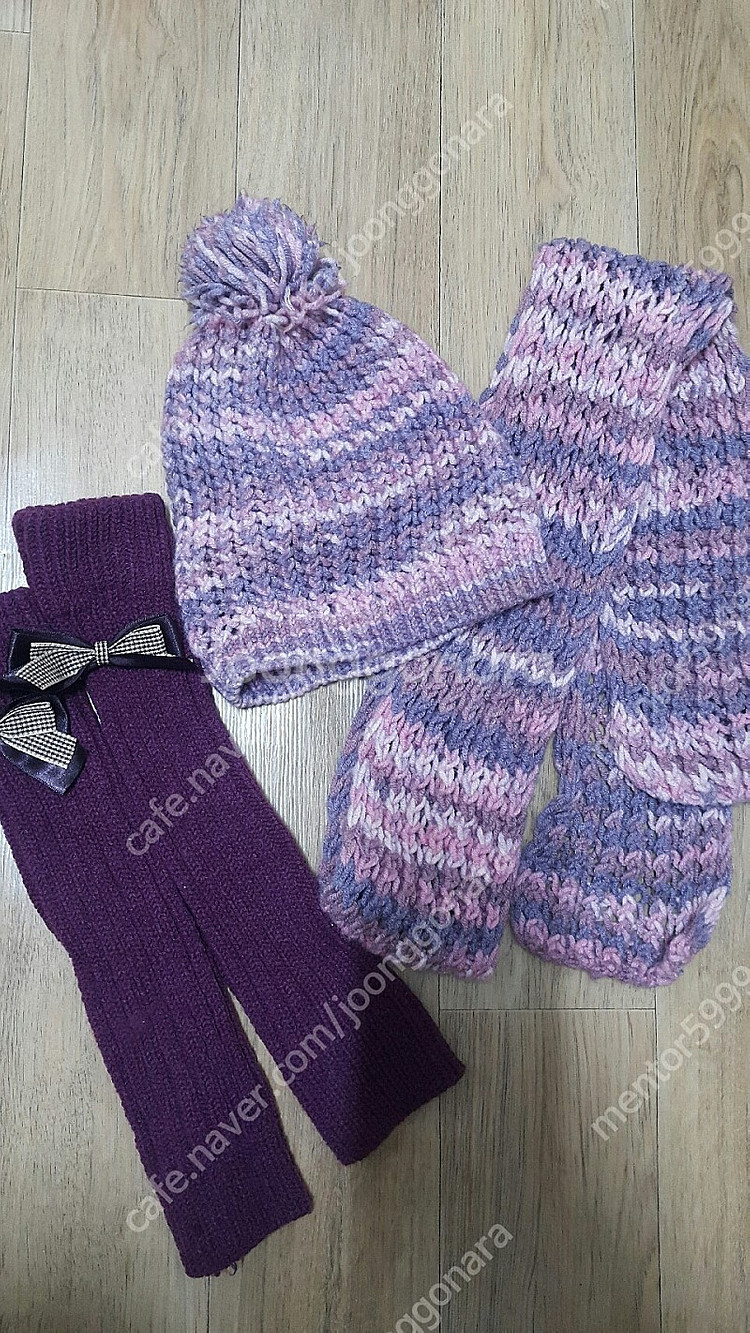 유아ㅡ아동모자 비니,목도리 (블루독,핸드메이드)--5