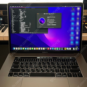 맥북 프로 2019 Late 15인치(마지막 15인치,모하비OS 사용가능 마지막모델,음악작업에최저) CTO 1TB 1테라 SSD 업글버전 170만.상태최상 노기스 보호케이스포함
