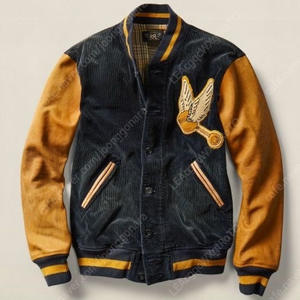 Rrl wakefield leather varsity jacket