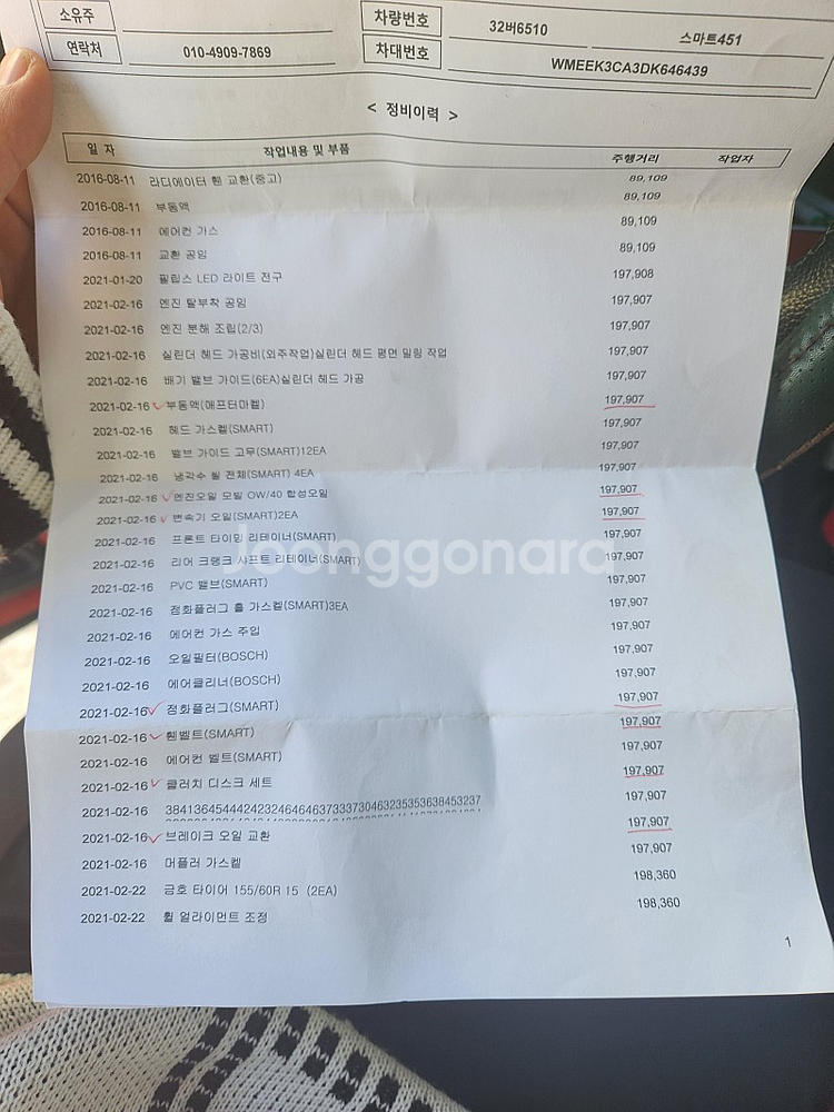 벤츠 스마트 451 터보. 파워핸들--1
