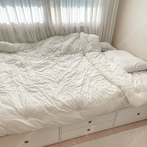 더블 수납 침대 (프레임+매트리스)