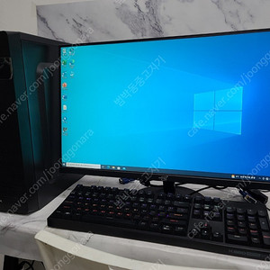 3D게임(롤 서든) 사무용 컴퓨터 모니터 셋트판매(i5 7400 /8G/gt 730/ssd128GB+hdd500GB led24인치모니터)