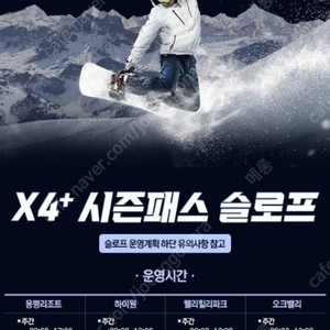 x4 시즌권삽니다