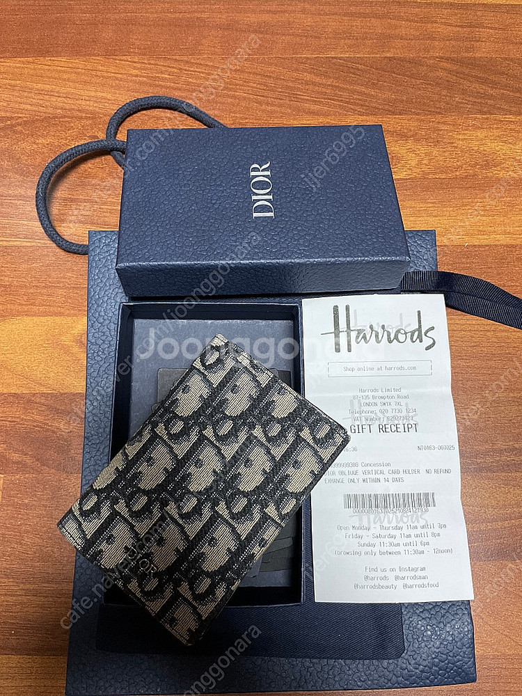 디올 오블리크 자카드 카드지갑--1