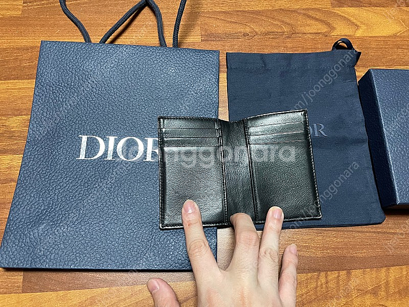 디올 오블리크 자카드 카드지갑--3