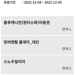 12월 5일 휘닉스파크 티켓 판매합니다