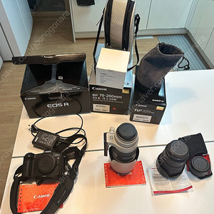 EOSR, ef 70-200 L ll , rf 24-70 L ef-rf 아답타, obo 삼각대 팝니다