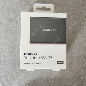 ﻿삼성 포터블 ssd t700 500GB 새상품 팔아요