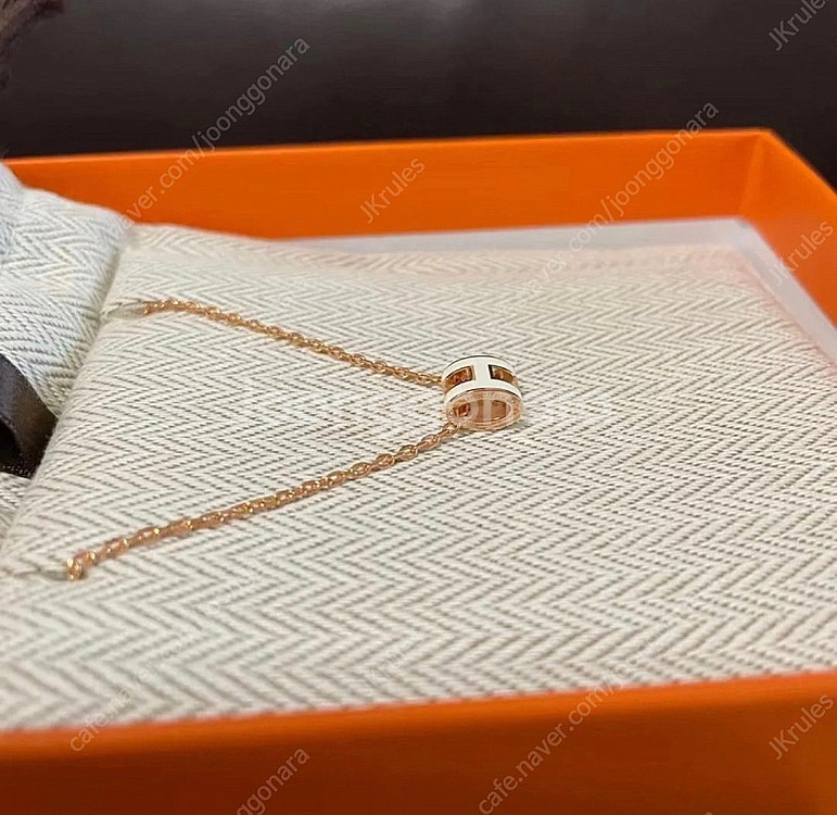 에르메(HERMES) 미니 팝아슈 로즈골드/블랑(화이트...--1