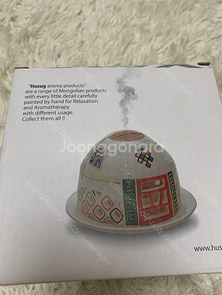 [새상품, 선물가능] 몽골 게르 모양 인센스 향초 버너 (도자기 재질)--7