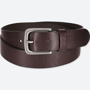 UNIQLO Italian Leather Vintage Belt (Dark Brown) - 유니클로 이탈리안 레더 빈티지 벨트 (다크브라운)