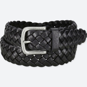 UNIQLO Leather Wide Mesh Belt (Black) - 유니클로 레더와이드 메쉬 벨트 (블랙)