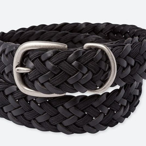 UNIQLO Leather Mix Mesh Belt (Black) - 유니클로 레더 믹스 매쉬 벨트 (블랙)