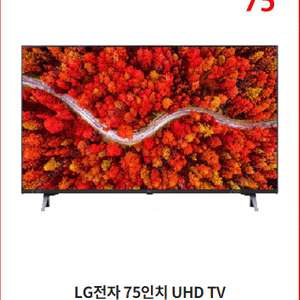 LG전자 75인치 TV 리얼 4K UHD (75UQ931C0NA) 미개봉 새상품 | TV | 중고나라