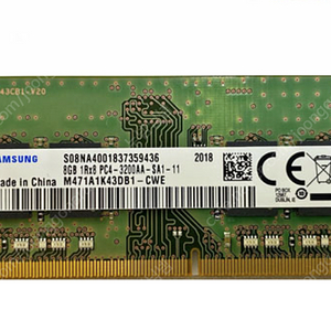 [판매] 노트북 램 메모리 삼성전자 8G DDR4 25600 2개