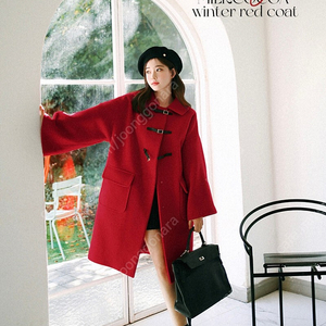 밀크코코아 신상 winter red coat 빨간코트