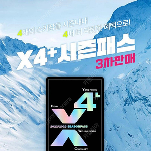 X4 시즌권 팝니다.