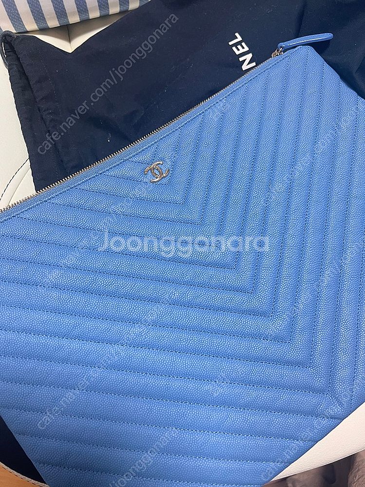 샤넬 쉐브론 클러치--1