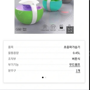 LED mini Humididier (LED 미니 가습기) 미개봉 팔아요