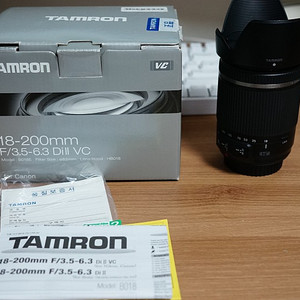 탐론 정품 18-200mm VC 캐논마운트 민트급 풀박스